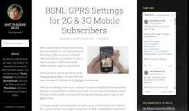
							         BSNL GPRS Settings for 2G & 3G Mobile Subscribers								  
							    