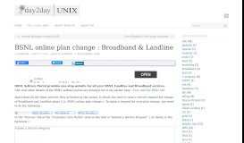 
							         BSNL online plan change : Broadband & Landline - day2day UNIX								  
							    
