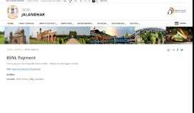 
							         BSNL Payment | Jalandhar Web Portal | India								  
							    