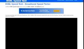
							         BSNL Speed Test - BSNL Broadband Speed Test								  
							    