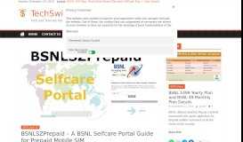 
							         BSNLSZPrepaid - A BSNL Selfcare Portal Guide for Prepaid Mobile ...								  
							    