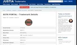 
							         BSTN PORTAL Trademark - Registration Number 3843777 - Serial ...								  
							    