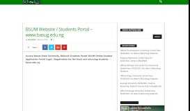 
							         BSUM Website / Students Portal - www.basug.edu.ng - Schoolinfong ...								  
							    