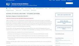 
							         BSW, MSW, & Ph.D. Advising | School of Social Welfare								  
							    