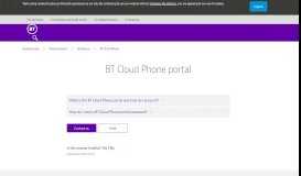 
							         BT Cloud Phone portal | BT Business								  
							    