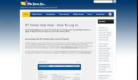 
							         BT Home Hub Help - How To Log In - FileSaveAs								  
							    