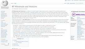 
							         BT Wholesale and Ventures - Wikipedia								  
							    