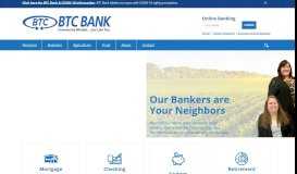 
							         BTC Bank | Community Minded … Just Like You.								  
							    