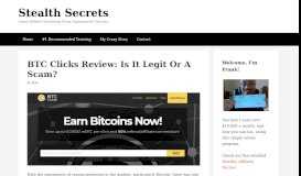 
							         btcclicks login | | Stealth Secrets								  
							    