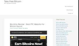 
							         Btcclicks Review : Best PTC Website For Bitcoin Faucet | Take ...								  
							    