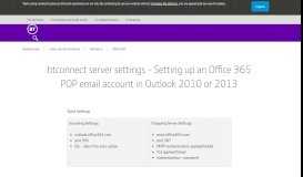 
							         btconnect server settings - Setting up an Office 365 POP email ...								  
							    