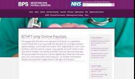 
							         BTHFT only Online Payslips - Bradford NHS Payroll Services								  
							    