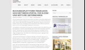 
							         Buchungsplattform Traveldesk: Geschäftsreise-Portal für kleine und ...								  
							    