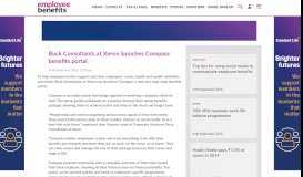 
							         Buck Consultants at Xerox launches Compass benefits portal ...								  
							    