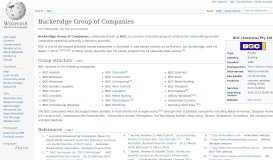 
							         Buckeridge Group of Companies - Wikipedia								  
							    