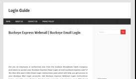 
							         Buckeye Express Webmail | Buckeye Email Login - Login Guide								  
							    