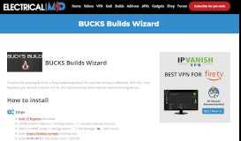 
							         BUCKS Builds Wizard | Electrical MD								  
							    