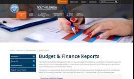 
							         Budget & Finance Reports | South Florida Water Management District								  
							    