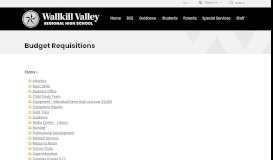 
							         Budget Requisitions - Wallkill Valley Regional High School								  
							    