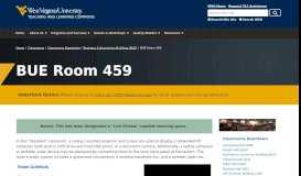 
							         BUE Room 459 | Teaching and Learning Commons | West Virginia ...								  
							    