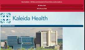 
							         Buffalo General Medical Center - Kaleida Health – Buffalo, NY								  
							    
