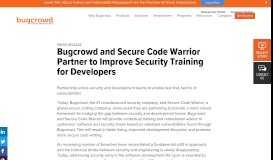 
							         Bugcrowd and Secure Code Warrior Partner to Improve Security ...								  
							    