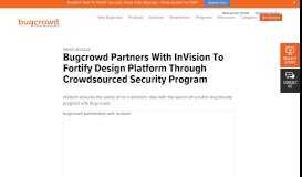 
							         Bugcrowd Partners With InVision To Fortify Design Platform Through ...								  
							    