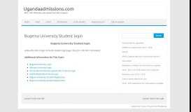 
							         Bugema University Student login - Ugandaadmissions.com								  
							    