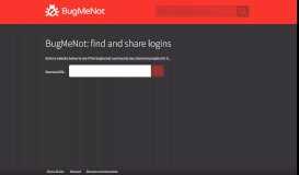 
							         BugMeNot: share logins								  
							    