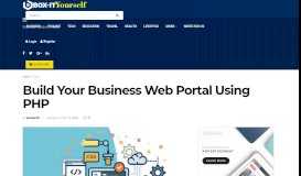 
							         Build Your Business Web Portal Using PHP - Submit Guest post								  
							    