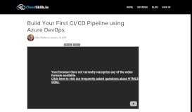
							         Build Your First CI/CD Pipeline using Azure DevOps - Mike Pfeiffer								  
							    