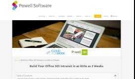 
							         Build Your Office 365 Intranet in as little as 2 Weeks - Powell 365								  
							    