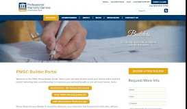 
							         Builder Portal - Marketing Tools - Professional Warranty Service Corp.								  
							    