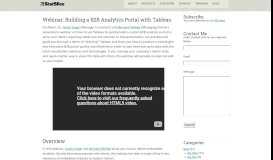 
							         Building a B2B Analytics Portal with Tableau | StatSlice Business ...								  
							    
