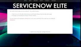 
							         Building a Service Portal — ServiceNow Elite								  
							    