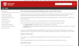 
							         Building Access - Cardax - CSU Card - Charles Sturt University								  
							    