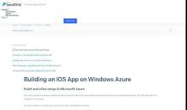 
							         Building an iOS App on Windows Azure | SendGrid Documentation								  
							    