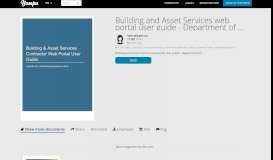 
							         Building and Asset Services web portal user guide - Department of ...								  
							    