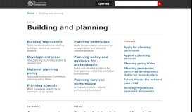 
							         Building and planning | GOV.WALES								  
							    