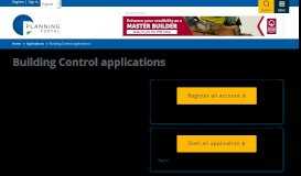 
							         Building Control applications | Planning Portal								  
							    