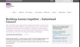 
							         Building homes together - Gateshead Council | Local Government ...								  
							    
