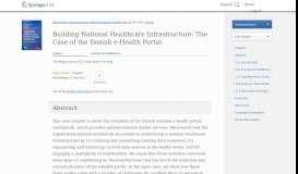 
							         Building National Healthcare Infrastructure: The Case of the Danish e ...								  
							    