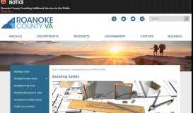 
							         Building Permit / Inspection - Roanoke County, VA								  
							    