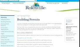 
							         Building Permits | Town of Rolesville, NC								  
							    