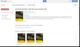 
							         Building Portals with the Java Portlet API								  
							    