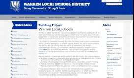 
							         Building Project - Warren Local School District								  
							    