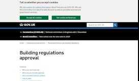 
							         Building regulations approval: When you do not need approval - GOV ...								  
							    