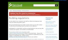
							         Building regulations | Sandwell Council								  
							    
