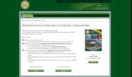 
							         Building Science Principles Certificate - BPI - Testing and CEU Portal								  
							    