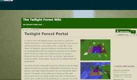
							         Building the Portal | The Twilight Forest Wiki | FANDOM powered by ...								  
							    